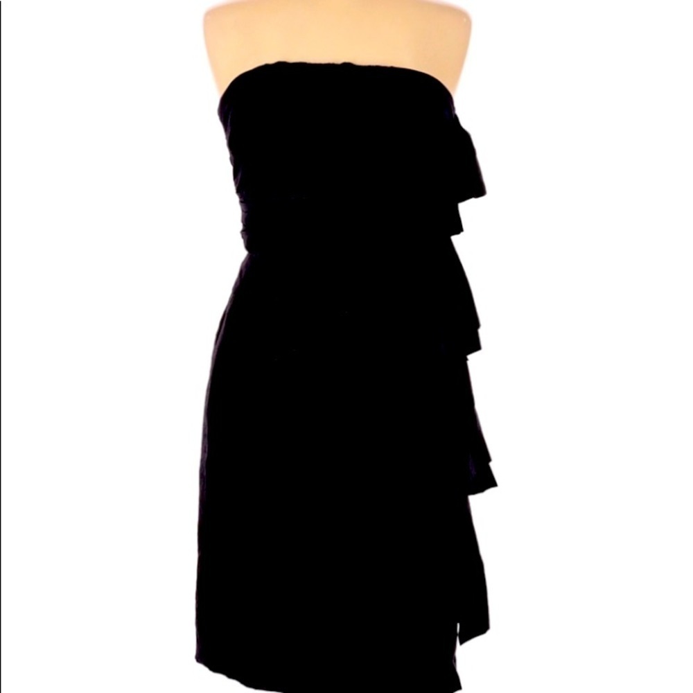 BCBGENERATION RUCHED BLACK PROM WEDDING SPECIAL OCCUPATION DRESS 10